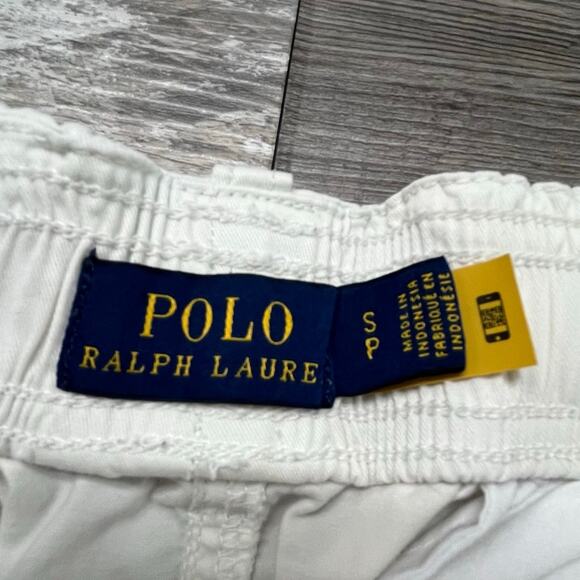 Polo Ralph Lauren White Mens Small Resort Beach Belted Paperbag Shorts Preppy - Picture 4 of 10